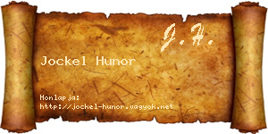 Jockel Hunor névjegykártya